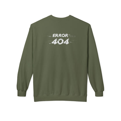 Error 404 Crewneck Sweatshirt, Funny Gift for Tech Lovers, Unisex Fleece Sweater, Casual Outfit, Geeky Humor Clothing