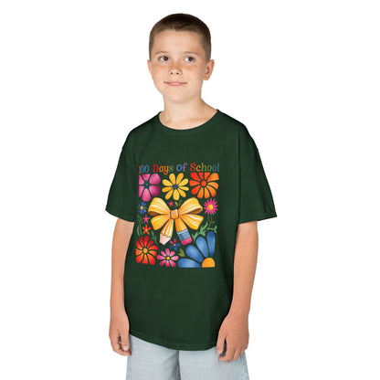 Colorful 100 Days of School Kids Tee, Flower Print T-Shirt for Students, End of Year Celebration Shirt, Fun School Day Wear, Gift for Kids