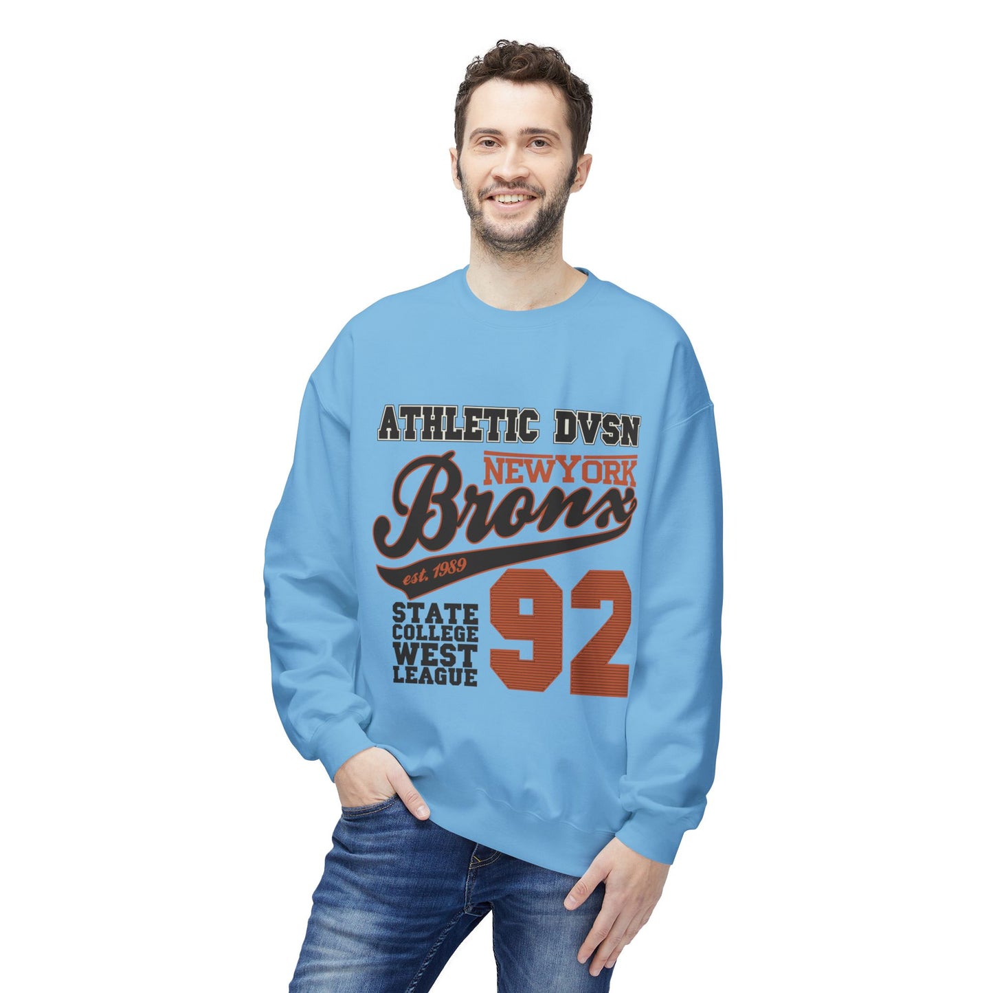 Vintage Athletic Crewneck Sweatshirt, Casual Pullover, Retro Style, Cozy Loungewear, Gift for Him/Her, Sports Fan Apparel