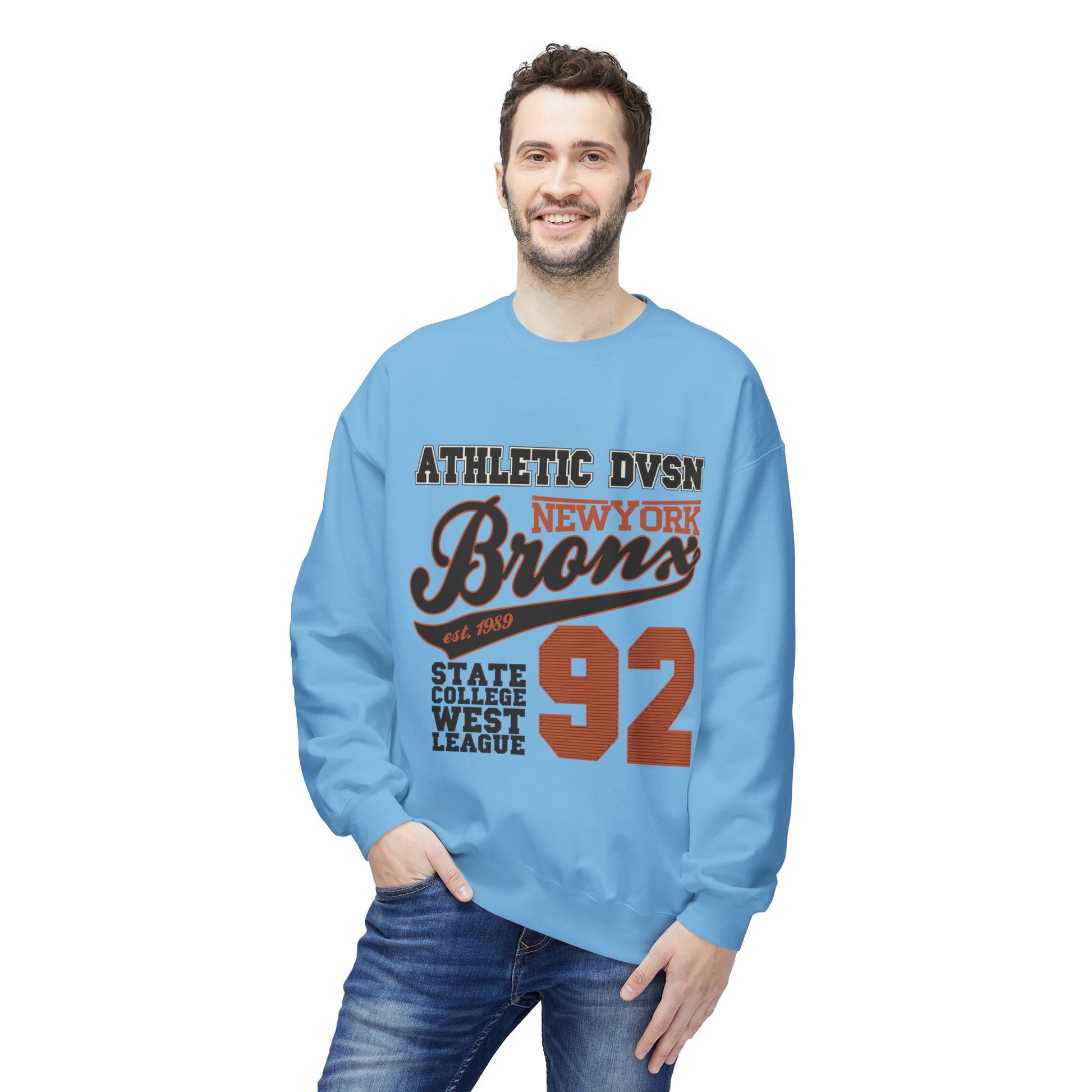 Vintage Athletic Crewneck Sweatshirt, Casual Pullover, Retro Style, Cozy Loungewear, Gift for Him/Her, Sports Fan Apparel