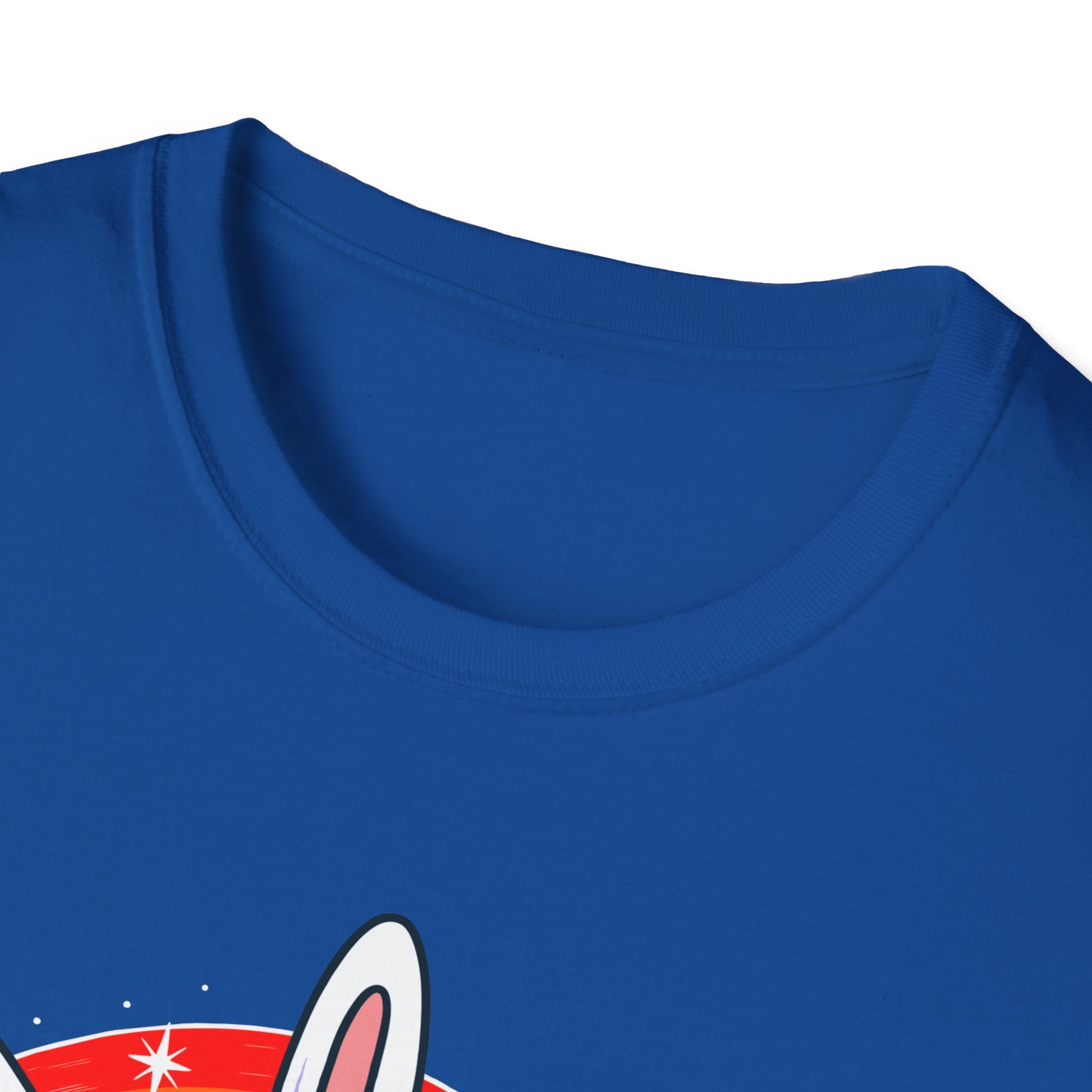 Rainbow Rabbit Cool Vibes Unisex T-Shirt, Fun Gift for Animal Lovers, Perfect for Parties, Birthdays, and Everyday Wear