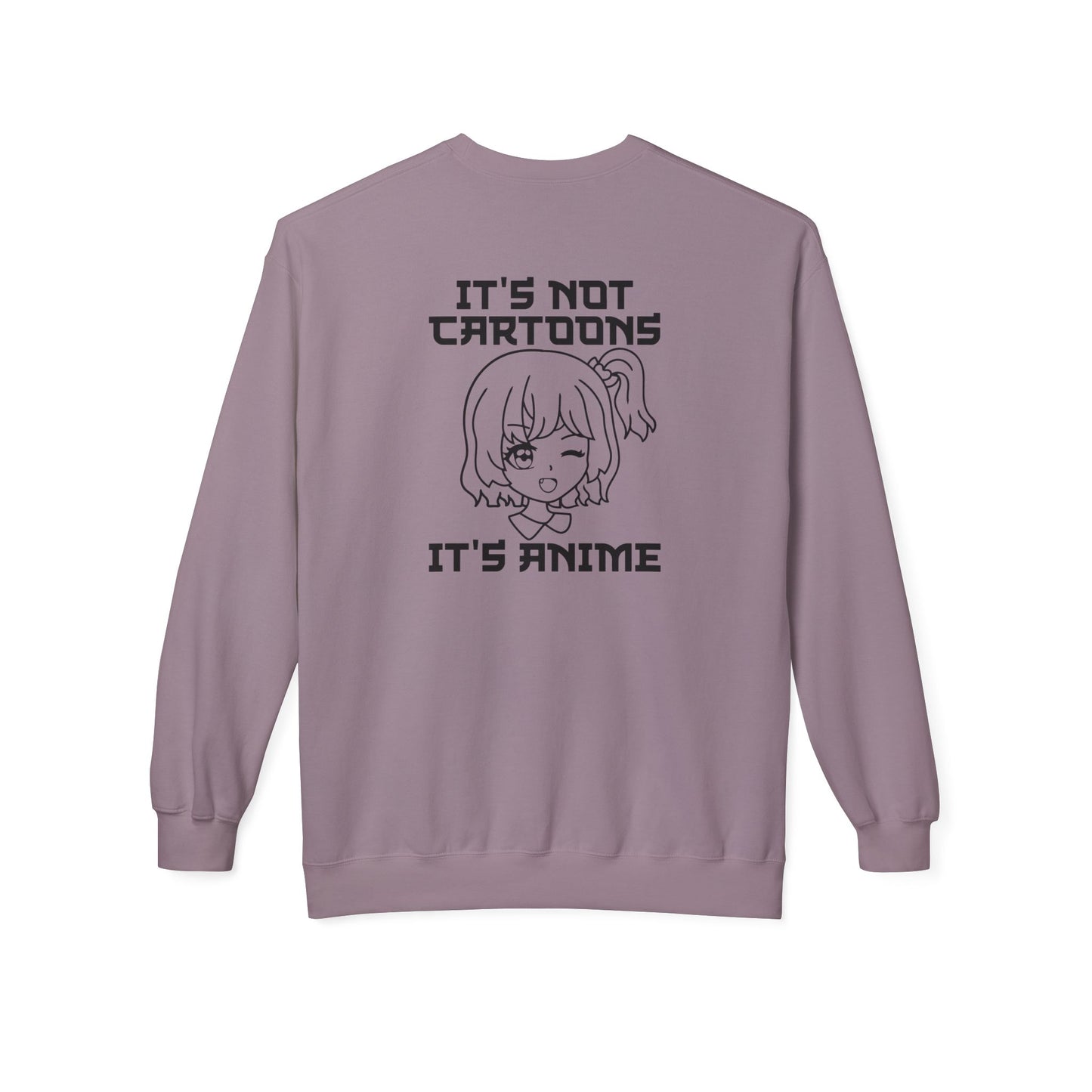 Anime Sweatshirt - It's Not Cartoons, Gift for Anime Fans, Casual Wear, Cozy Hoodie Alternative, Perfect for Conventions