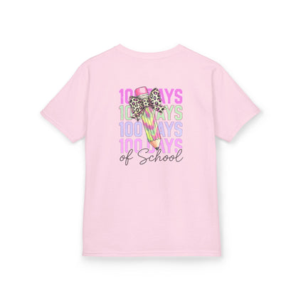 Kids 100 Days of School Tee, Fun Kids' T-Shirt, Celebration Shirt for Back to School, Kindergarten Milestone Gift, Cute Animal Print Design
