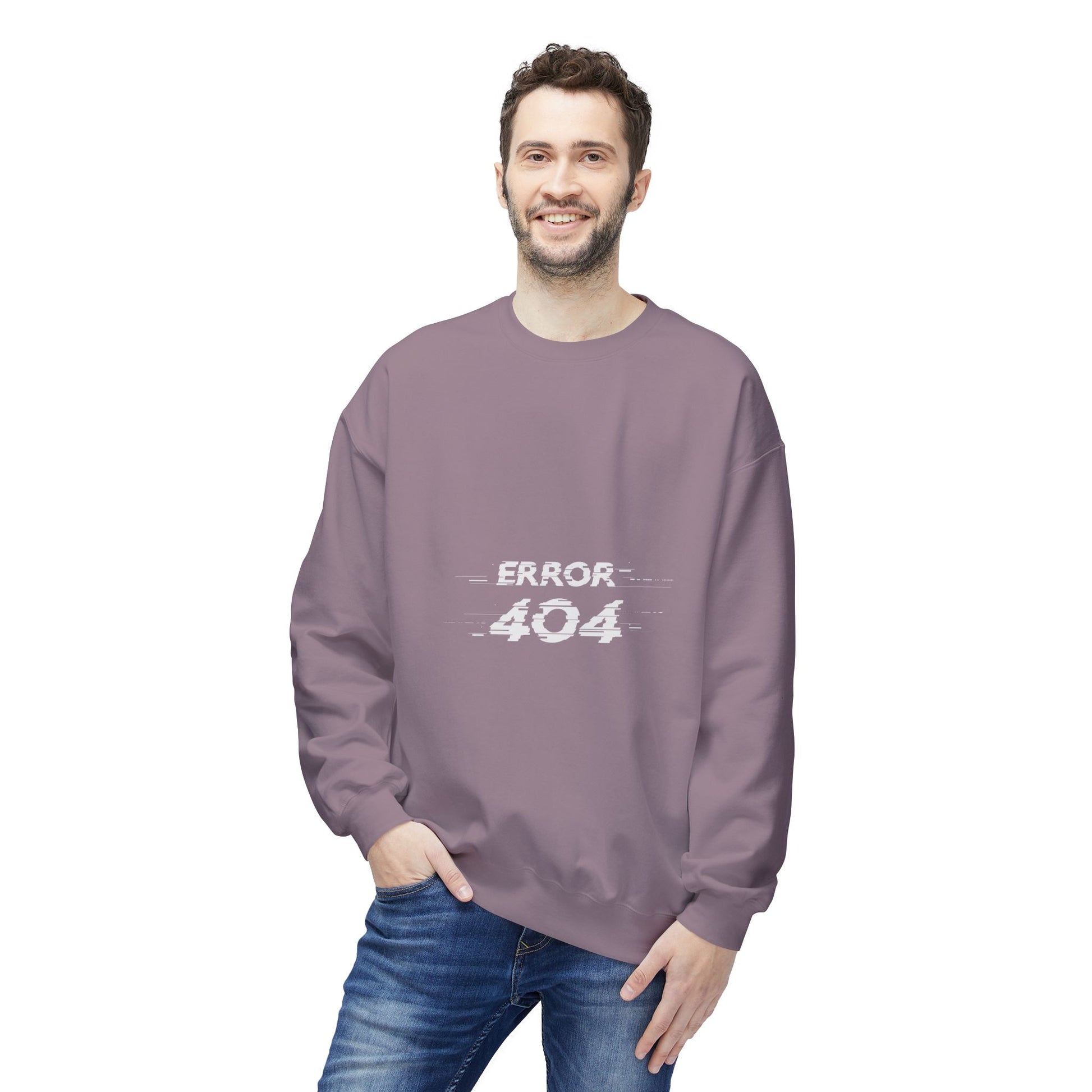 Error 404 Crewneck Sweatshirt, Funny Gift for Tech Lovers, Unisex Fleece Sweater, Casual Outfit, Geeky Humor Clothing