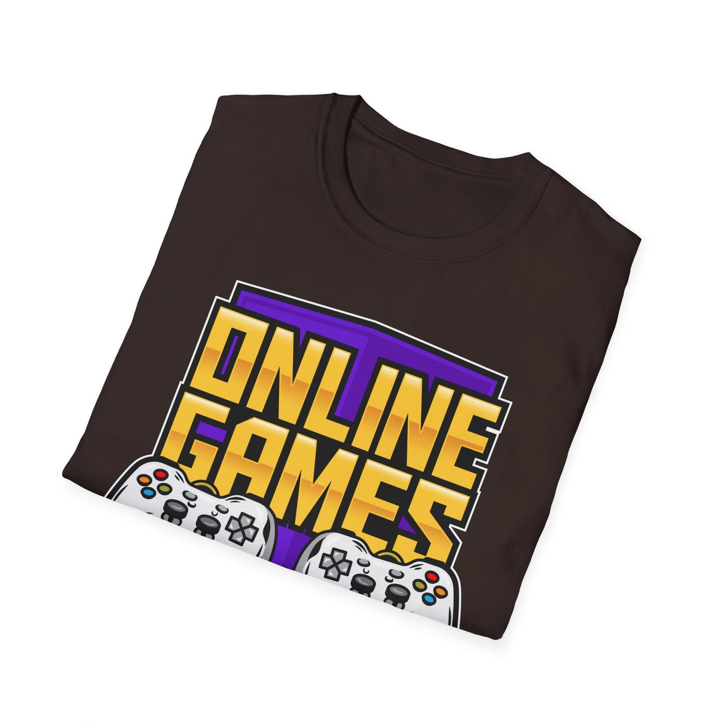 Unisex Softstyle Gaming T-Shirt, Retro Online Games Tee, Gift for Gamers, Casual Wear, Birthday and Holiday Apparel