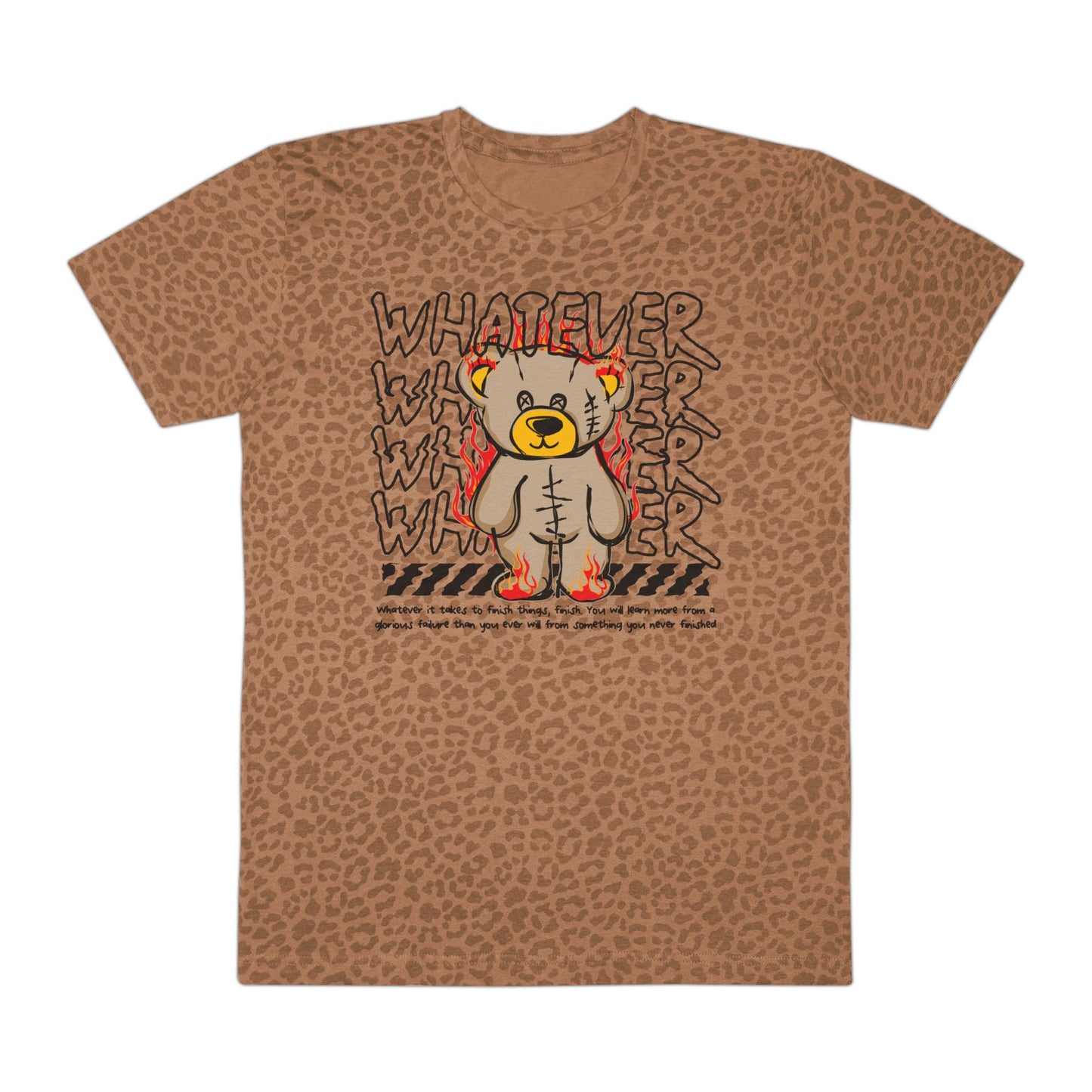 Men's Graphic Tee - Wild Bear Vibes, Animal Print T-Shirt, Casual Wear, Gifts for Him, Summer Style, Festival Outfit Brown Leopard