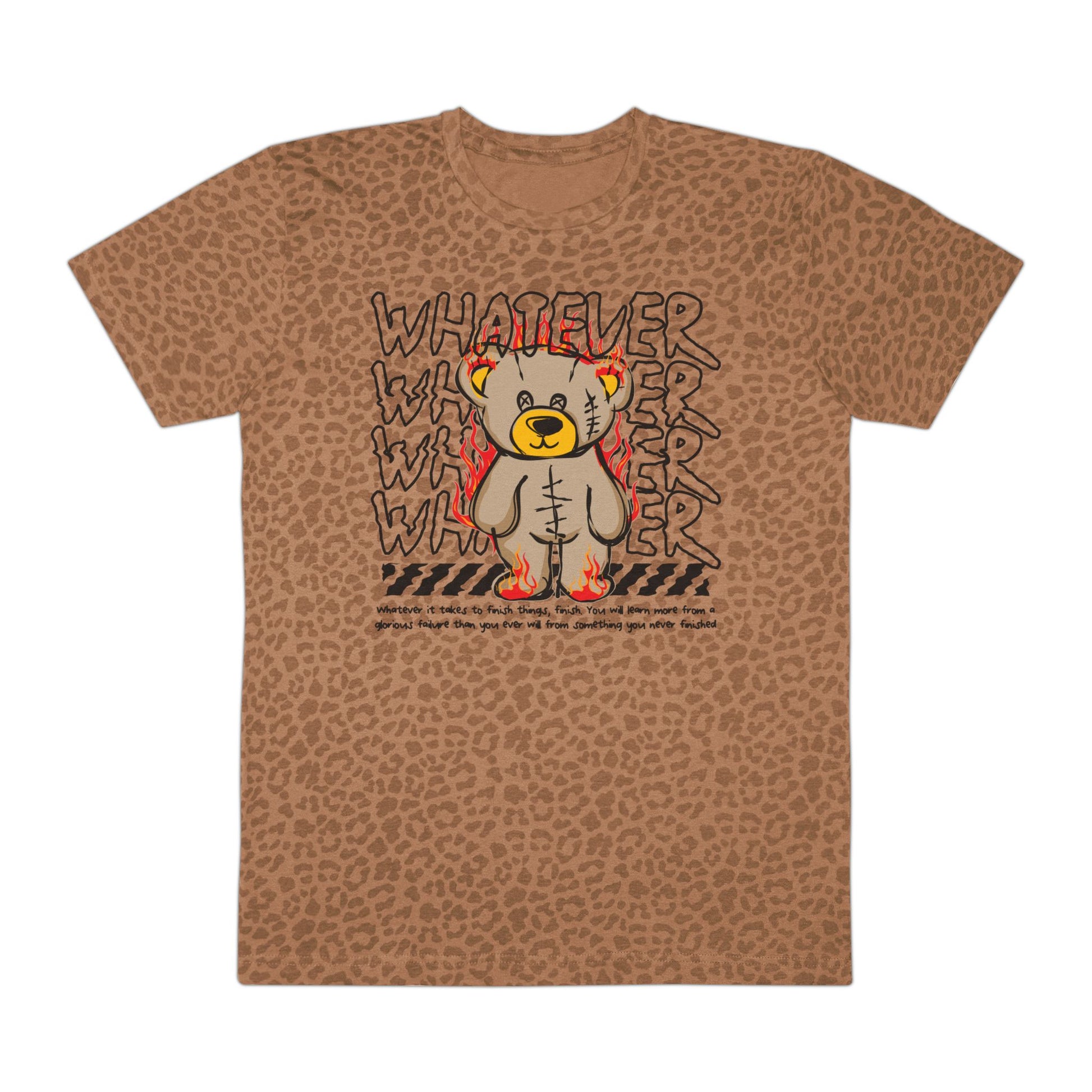 Men's Graphic Tee - Wild Bear Vibes, Animal Print T-Shirt, Casual Wear, Gifts for Him, Summer Style, Festival Outfit Brown Leopard