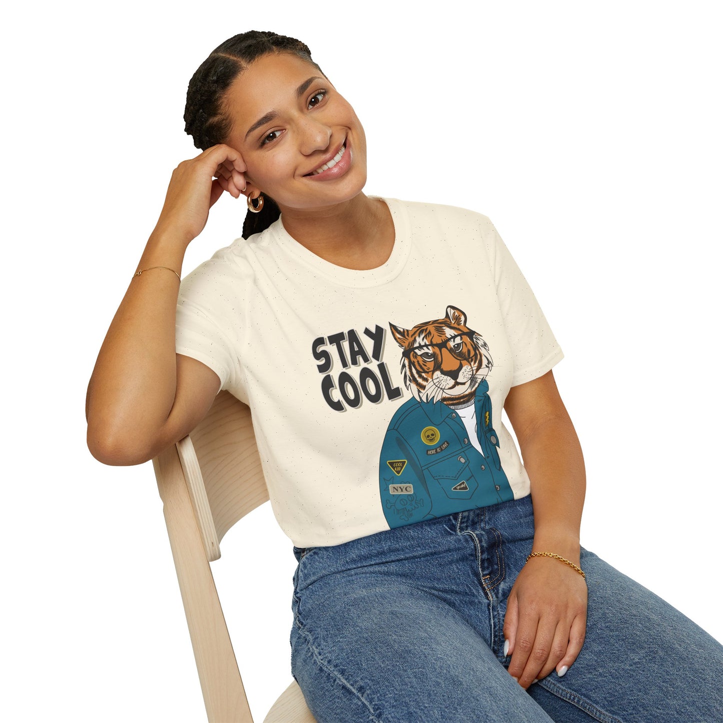 Cool Tiger Graphic T-Shirt | Stay Cool Tee, Unisex Sizes, Casual Wear, Gift for Animal Lovers, Everyday Style