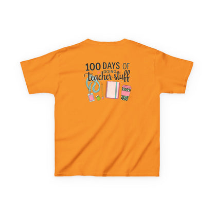 Teacher Appreciation Kids Tee, 100 Days of Teacher Stuff Shirt, School Spirit Tee, Gift for Future Educators, Kids' Classroom Apparel