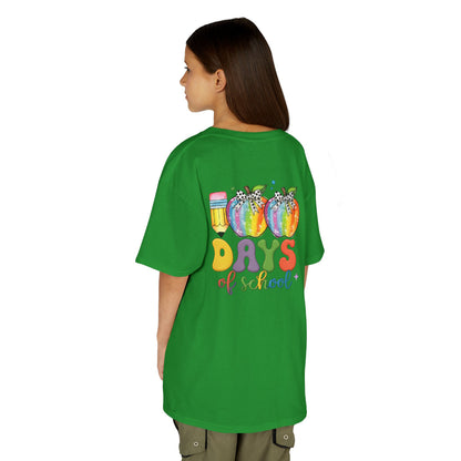 Colorful 100 Days of School Kids Tee, Fun T-Shirt, Back to School, Teacher Gift, Rainbow Design, Kid's Clothing