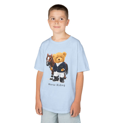 Kids Horse Riding Tee - Fun, Comfortable Cotton Shirt for Equestrian Lovers, Ideal for Birthdays, Gifts, Everyday Wear, Kids Apparel