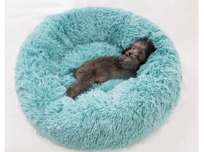 Round Long Hairy Autumn And Winter Nest Pad Cat Mattress Green