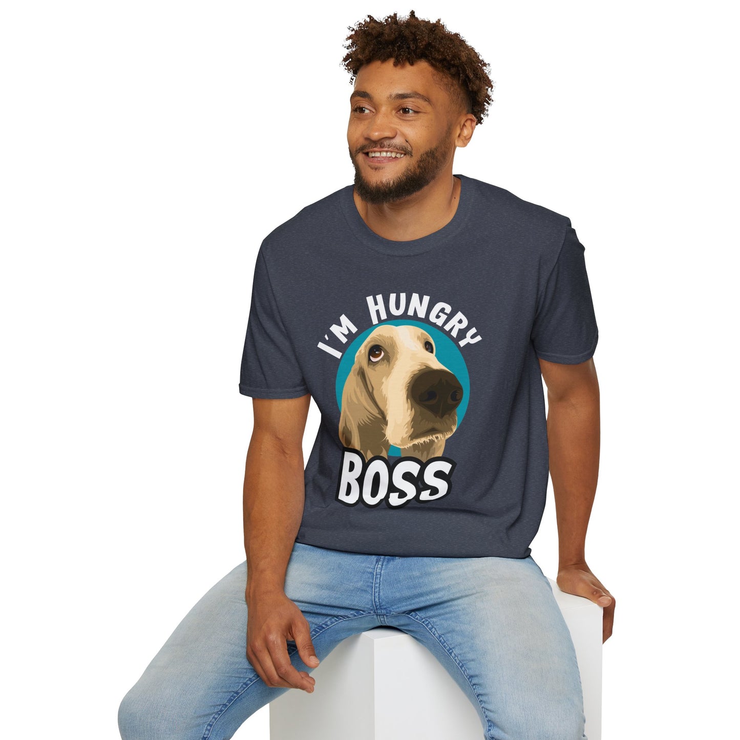 Hungry Boss Dog T-Shirt, Unisex Pet Lover Tee, Funny Animal Shirt, Gift for Dog Owners, Casual Style for Dog Lovers