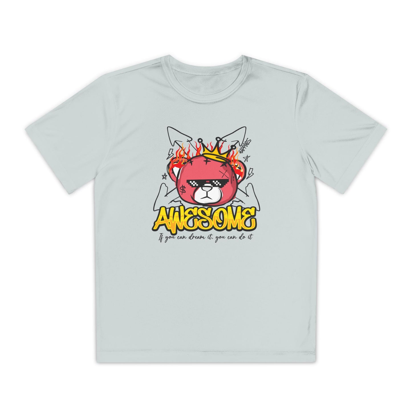 Awesome Youth Competitor Tee - Bear Fun Sports Shirt, Great for Birthdays, Competitions, Summer Camps, and Everyday Adventures