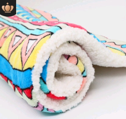 Cute Cat Blankets Dog Pet Mat Geometric patterns