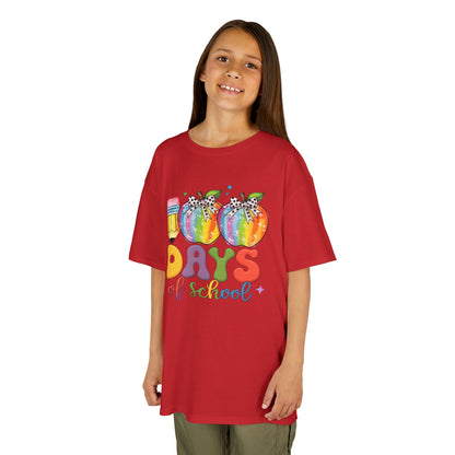 Colorful 100 Days of School Kids Tee, Fun T-Shirt, Back to School, Teacher Gift, Rainbow Design, Kid's Clothing