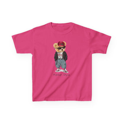 Trendy Kids Tee, Cool Bear Graphic Tee, Youth Fashion T-Shirt, Street Style Kids Shirt, Unique Kids Apparel, Fun Summer Tee Heliconia