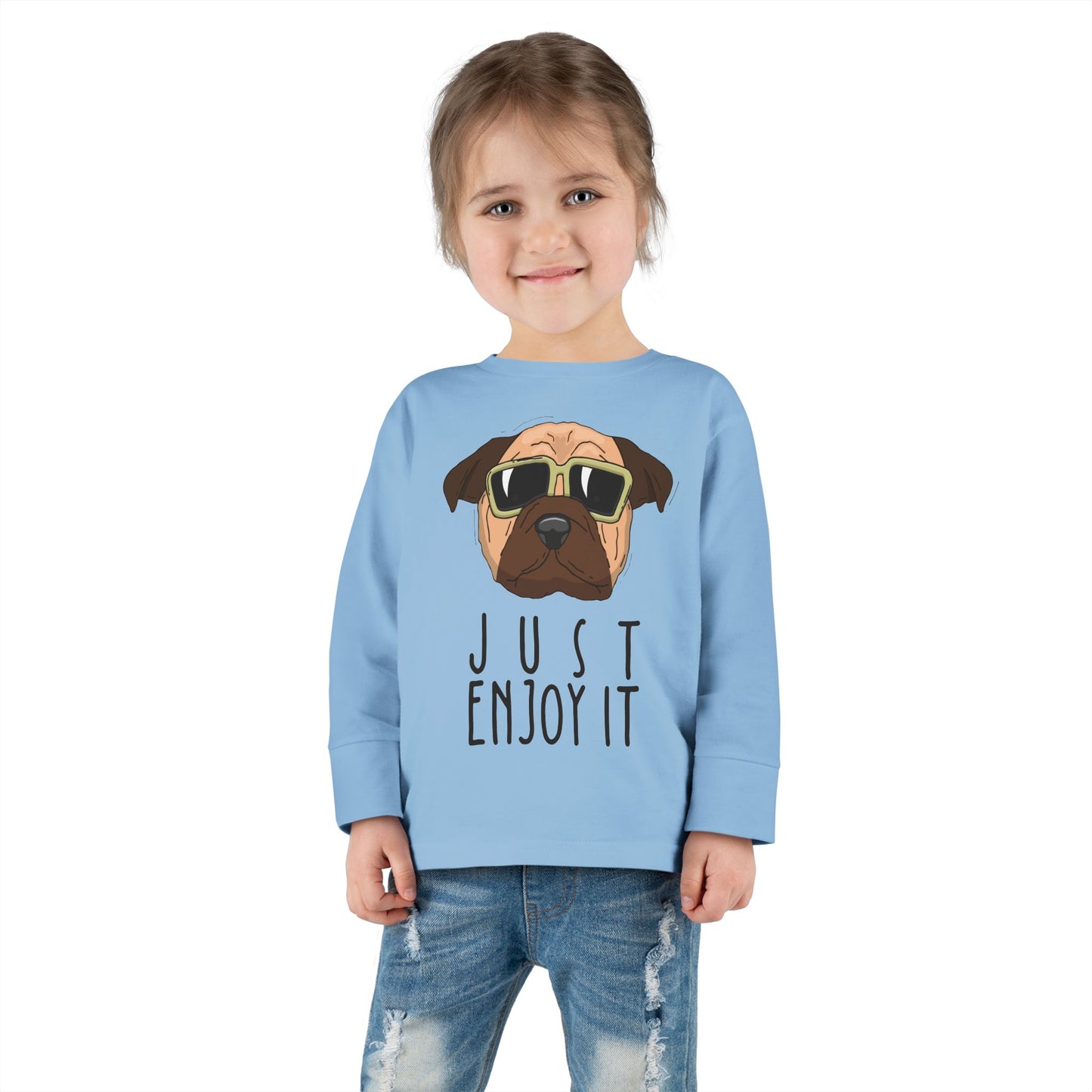 Cool Dog Toddler Long Sleeve Tee, Funny Kid Shirt, Cute Animal Tee, Gifts for Toddlers, Birthday Party Outfit, Animal Lover Apparel