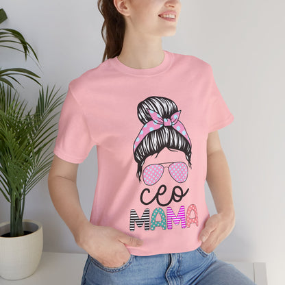 CEO Mama Graphic Tee, Unisex T-Shirt for Moms, Gift for New Mothers, Casual Summer Top, Fun Parenting Apparel, Mother's Day Gift