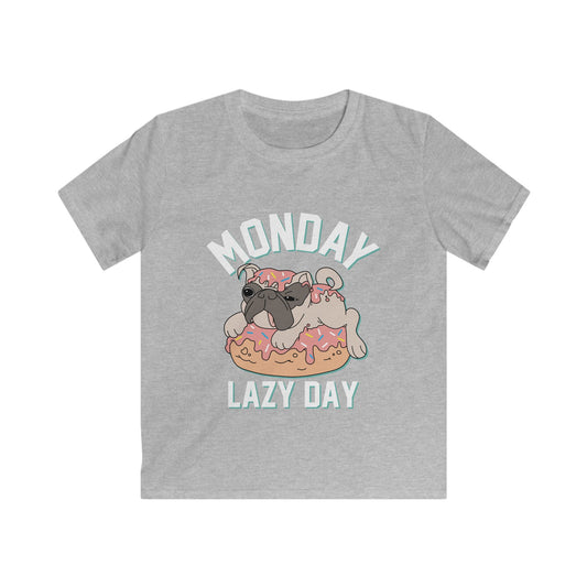 Kids Doughnut Fun Tee, Cute Kids T-Shirt, Monday Vibes Tee, Lazy Day Apparel, Fun Gift for Kids M Sport Grey