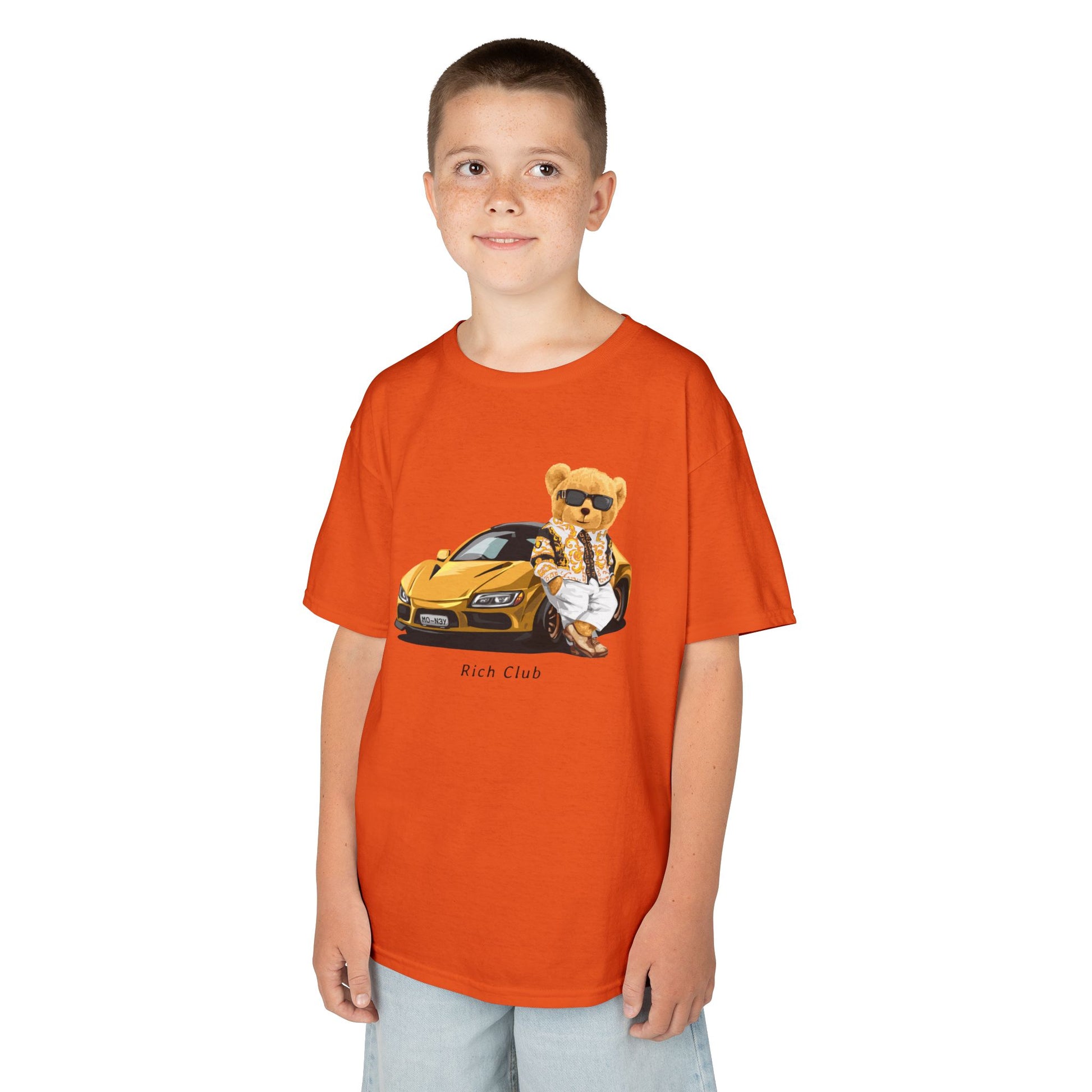 Cool Cartoon Bear Kids Tee, Fun Gift for Birthdays, Car Lovers T-Shirt, Playful Kid's Clothing, Perfect for Casual Days, Summer Fun