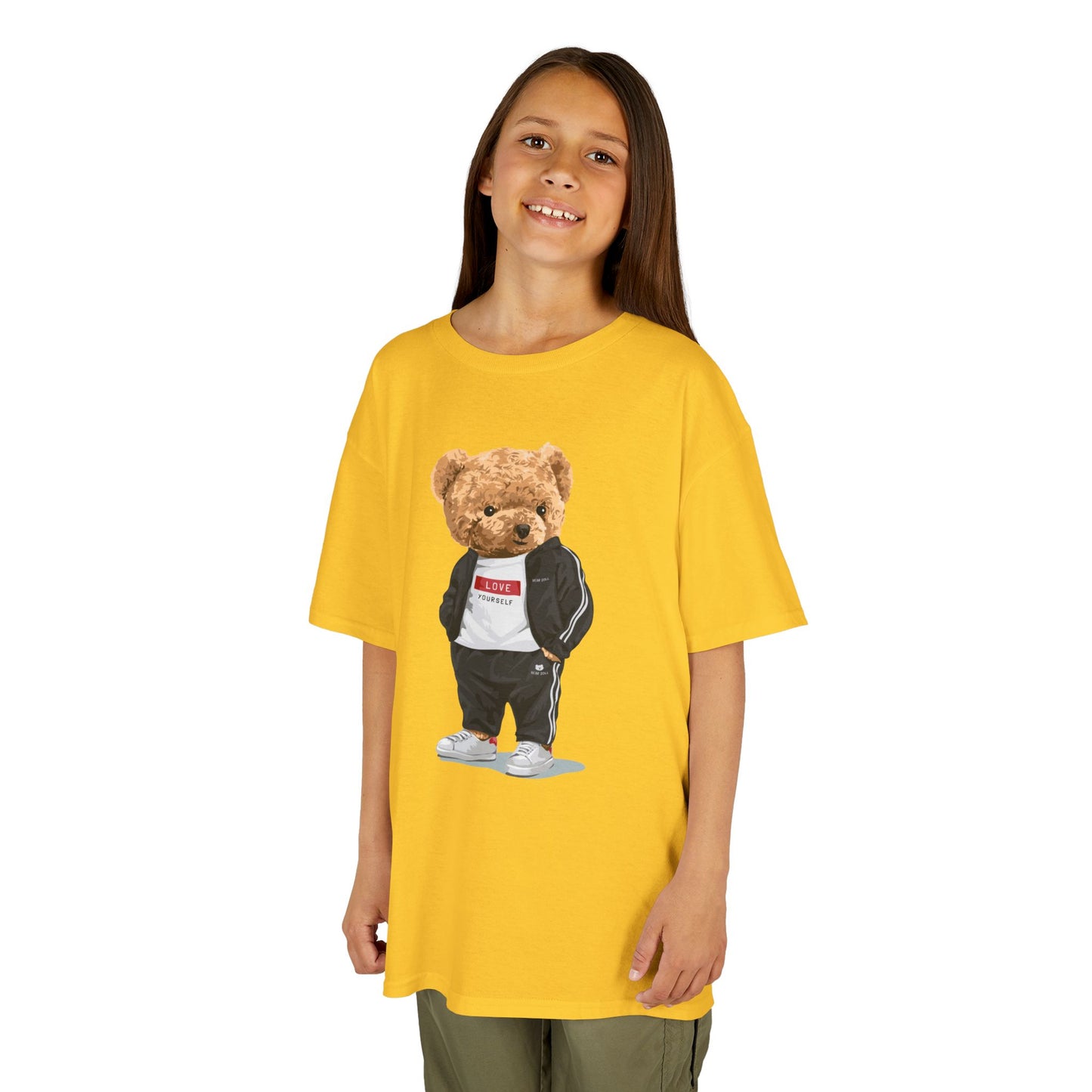 Youth Streetwear Graphic Tee - Fun Bear Design, Cool Kids T-Shirt, Summer Wear, Birthday Gift, Casual Outfit