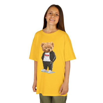 Youth Streetwear Graphic Tee - Fun Bear Design, Cool Kids T-Shirt, Summer Wear, Birthday Gift, Casual Outfit