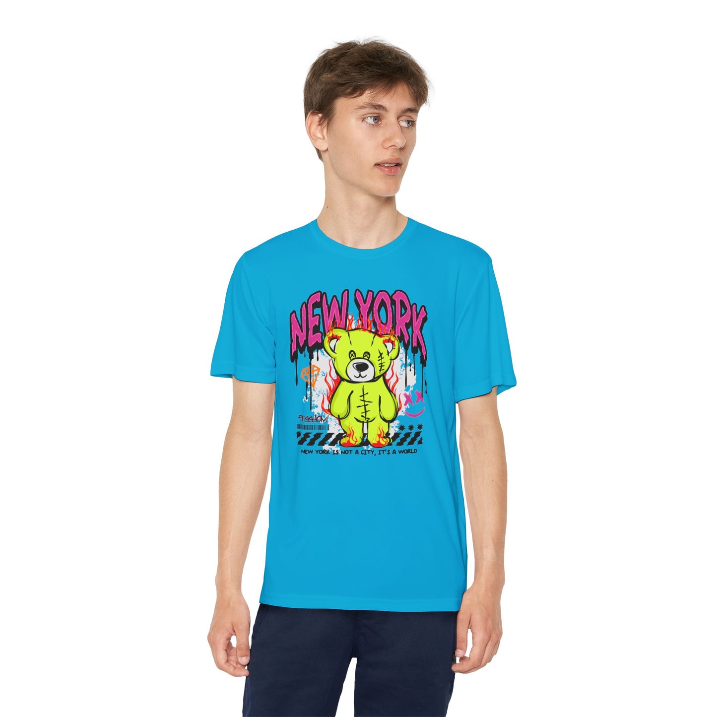 Youth Graphic Tee, Cool Youth T-Shirt, Trendy Urban Shirt, Vibrant Streetwear, Gift for Kids, New York Style Apparel