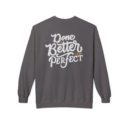 Motivational Fleece Sweatshirt: Cozy Crewneck, Perfect for Self-Care Days, Gift for Friends, Inspirational Quotes, Peer Encouragement