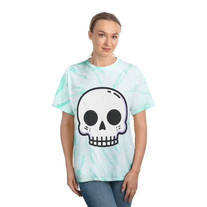 Cyclone Tie-Dye Tee with Skull Design - Boho Graphic T-Shirt for Music Festivals, Casual Wear, Summer Style, Gift Idea - Cozy Kawaii LLC