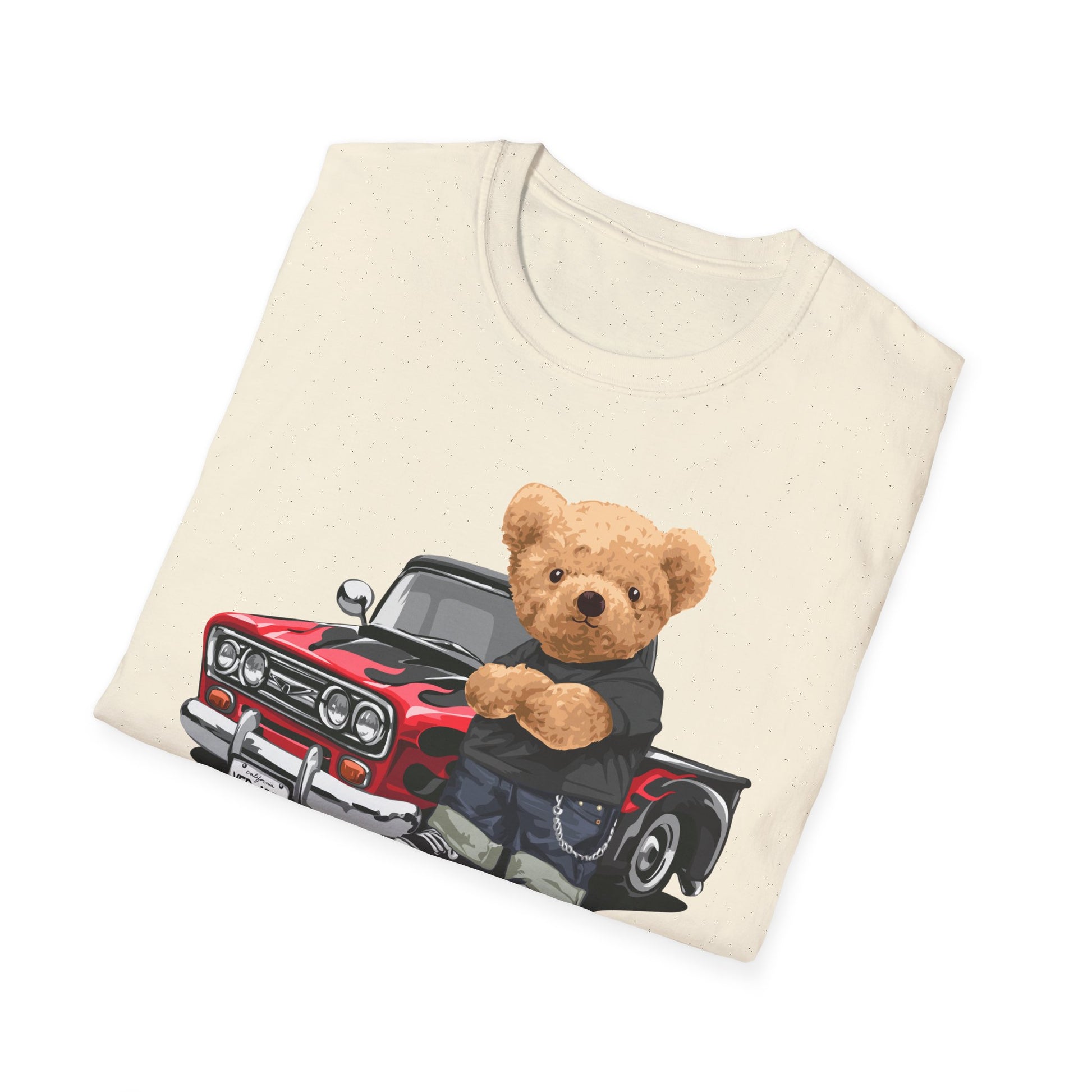 Street King Bear Unisex T-Shirt - Fun Vintage Style Tee, Casual Wear, Gift for Kids & Teens, Birthday Present, Streetwear Outfit