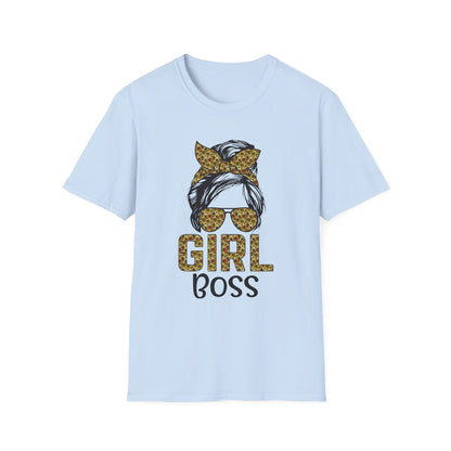 Chic Girl Boss T-Shirt, Empowerment Tee, Gift for Her, Motivational Shirt, Women’s Empowerment Apparel Light Blue