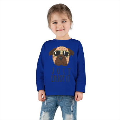 Cool Dog Toddler Long Sleeve Tee, Funny Kid Shirt, Cute Animal Tee, Gifts for Toddlers, Birthday Party Outfit, Animal Lover Apparel