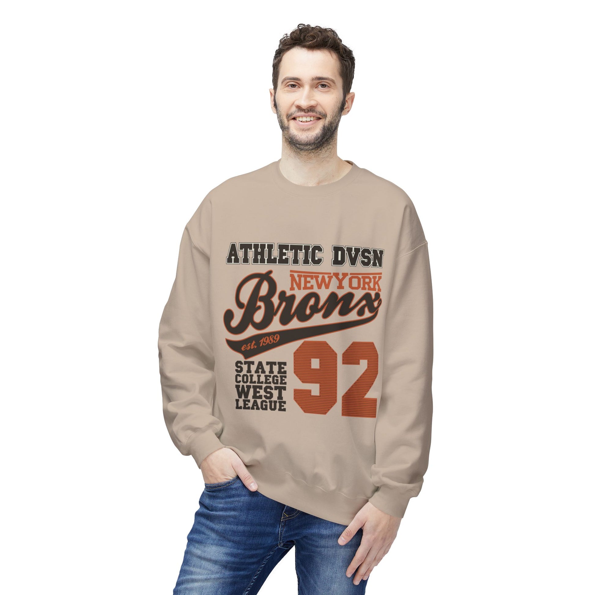 Vintage Athletic Crewneck Sweatshirt, Casual Pullover, Retro Style, Cozy Loungewear, Gift for Him/Her, Sports Fan Apparel