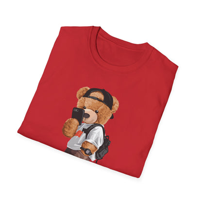 Selfie Bear Unisex T-Shirt | Cute Graphic Tee for Animal Lovers, Perfect Gift for Birthdays, Music Festivals, Casual Wear, or Everyday Style
