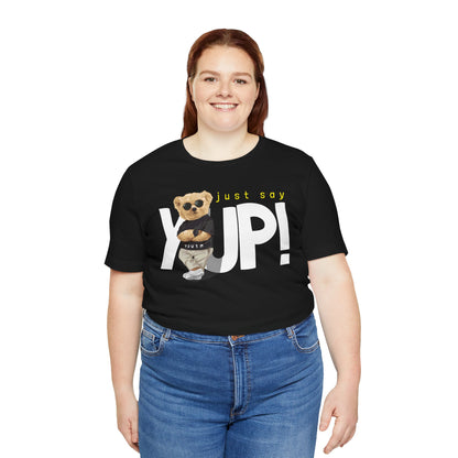 Trendy Bear Graphic Tee, CasualWear, Summer Style, Gift for Friends, Streetwear, Everyday Outfits