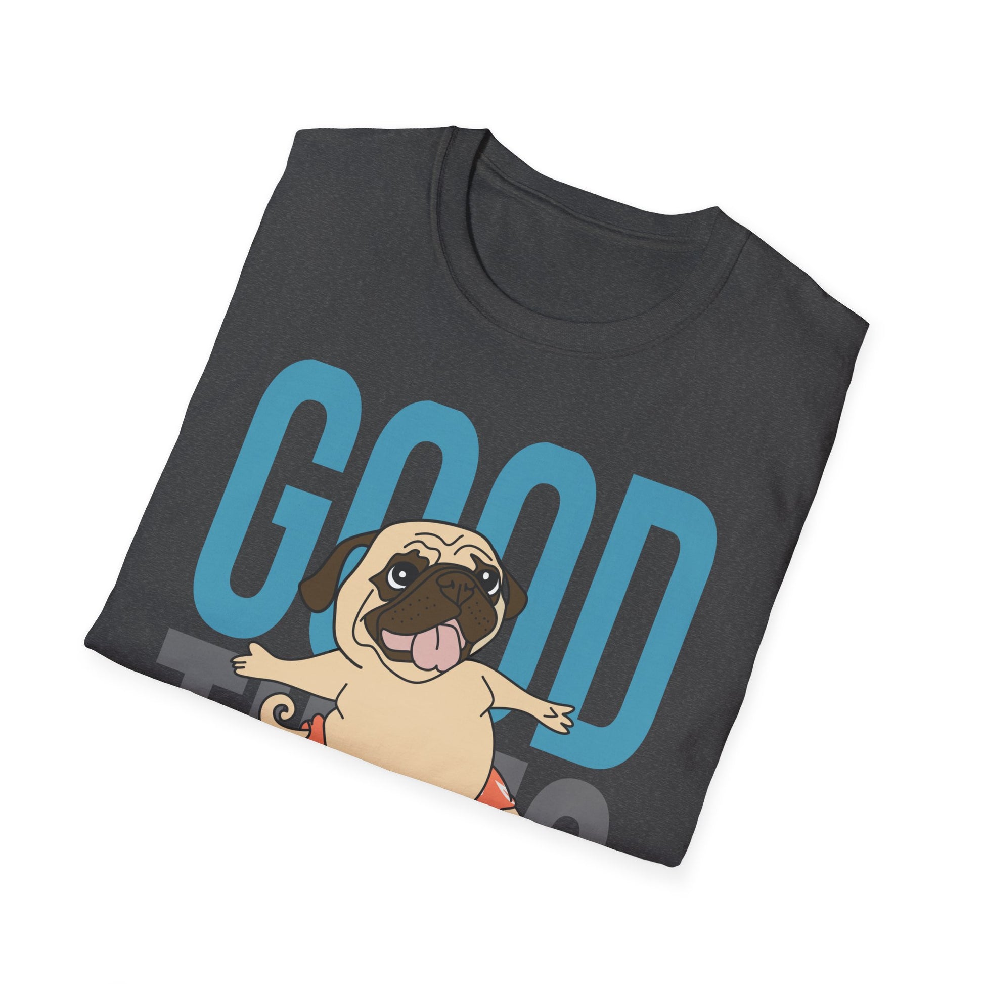 Surfer Dog T-Shirt, Good Times Tee, Summer Shirt, Pet Lover Gift, Cute Unisex Top, Beach Vibes Clothing