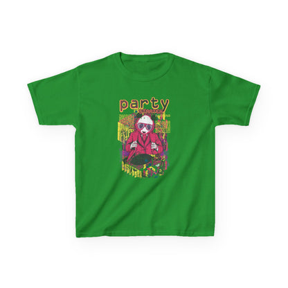 Vibrant Kids Party Tee, Fun Kids T-Shirt, Summer Party Shirt, Birthday Gift Idea, Cool Graphic Tee, Youth Apparel Irish Green
