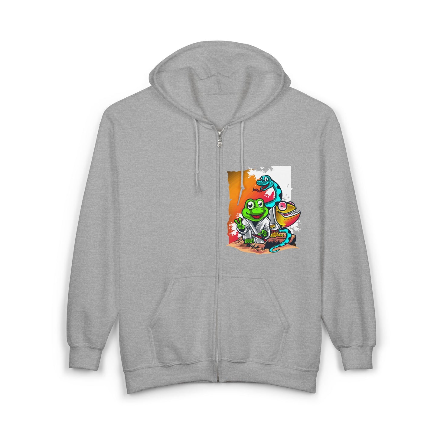 Funny Martial Arts Animals Zip-Up Hoodie