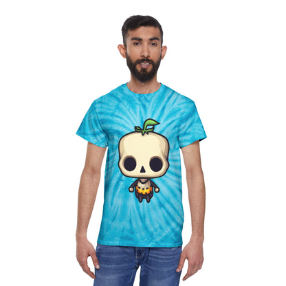 Sky Blue Tie-Dye Tee with Adorable Skull Character | Fun Summer T-Shirt | Perfect for Festivals, Parties, and Casual Outings - Cozy Kawaii LLC