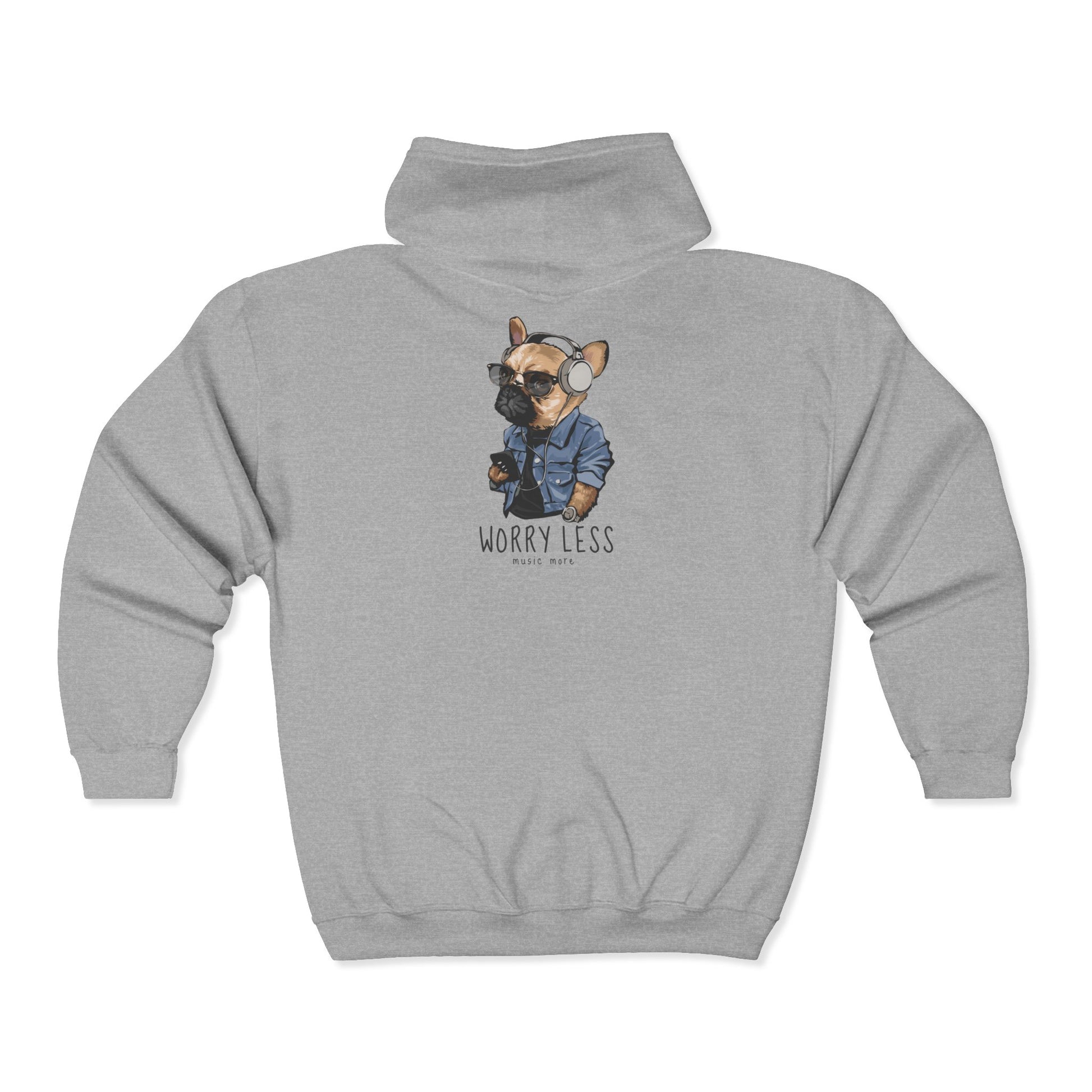 Cool Dog Worry Less Hoodie, Animal Lover Sweatshirt, Casual Style, Gift for Pet Owners, Cozy Apparel for Relaxing