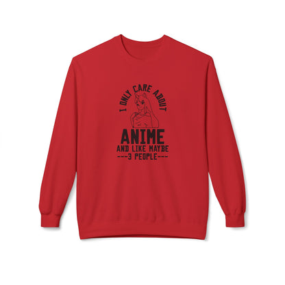 Anime Lover Crewneck Sweatshirt - Perfect for Gift, Casual Wear, Cosplay, Anime Events, Pop Culture Enthusiasts Red