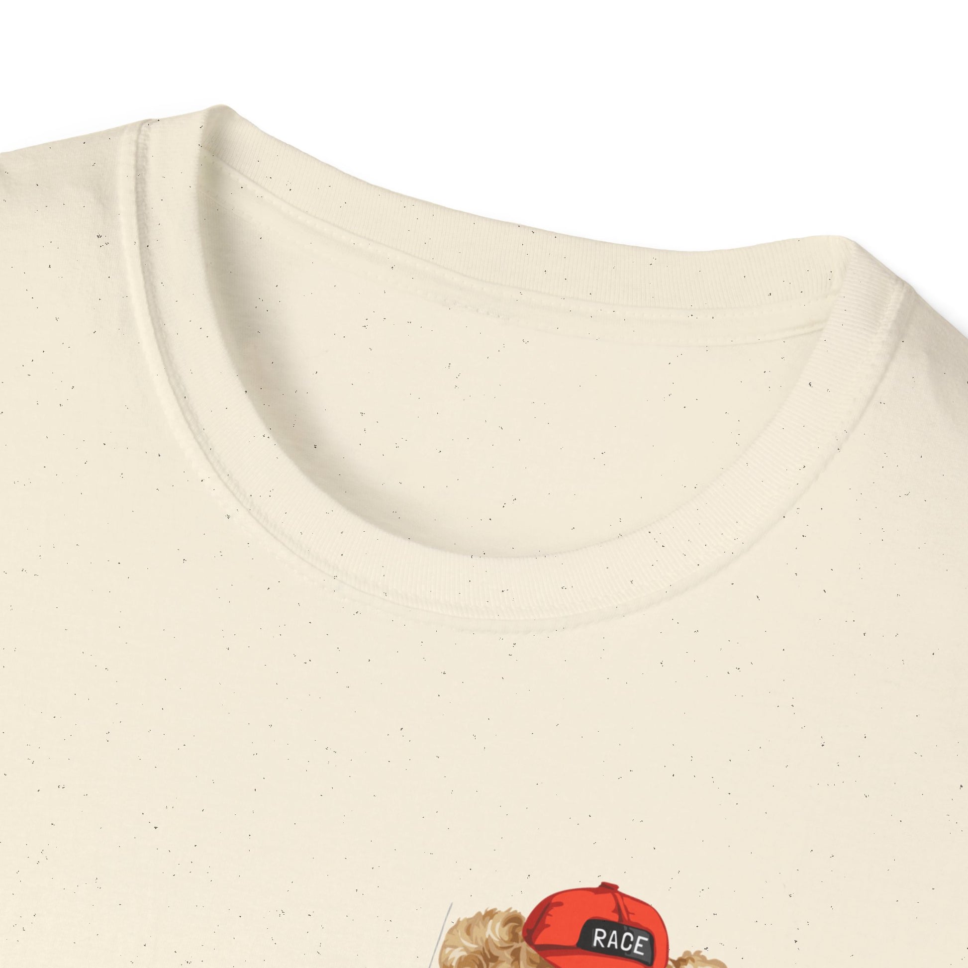 Racing Bear Unisex T-Shirt, Cute Animal Apparel, Car Lovers Gift, Fun Racing Shirt, Gift for Him/Her