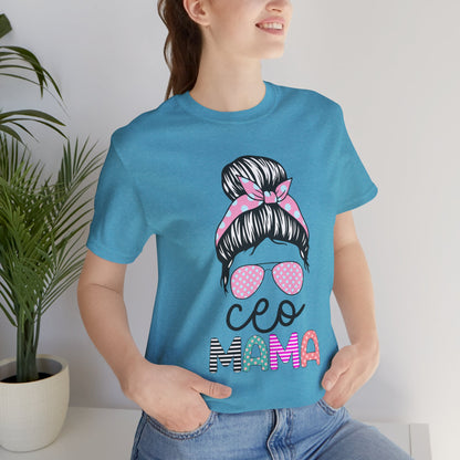 CEO Mama Graphic Tee, Unisex T-Shirt for Moms, Gift for New Mothers, Casual Summer Top, Fun Parenting Apparel, Mother's Day Gift