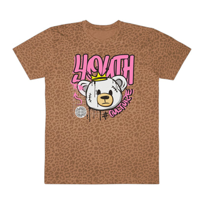 Urban Youth Culture Tee - Graphic T-Shirt, Streetwear Apparel, Trendy Shirt, Casual Wear, Hip-Hop Fashion Brown Leopard