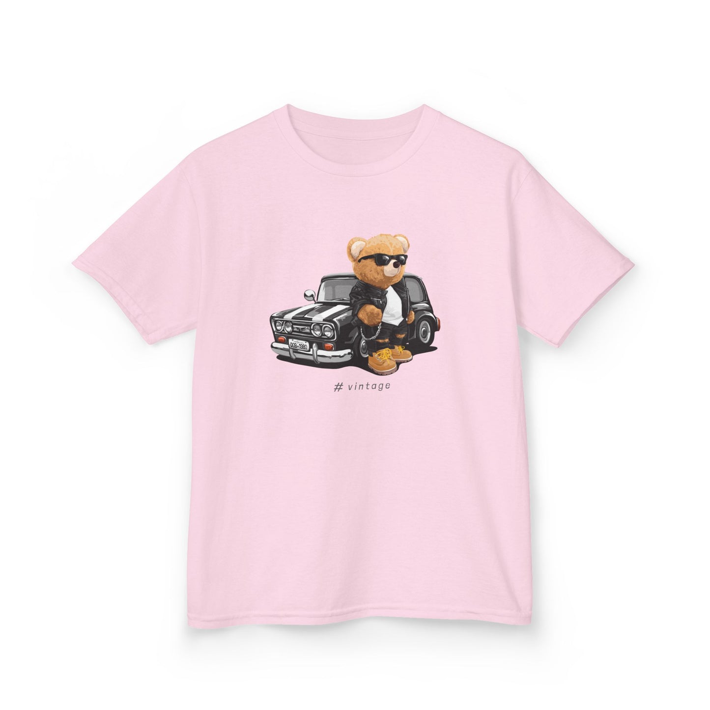 Cool Bear Kid's Tee, Funky Kids Shirt, Fun Summer Tee, Toddler Fashion, Gift for Kids Birthday Light Pink