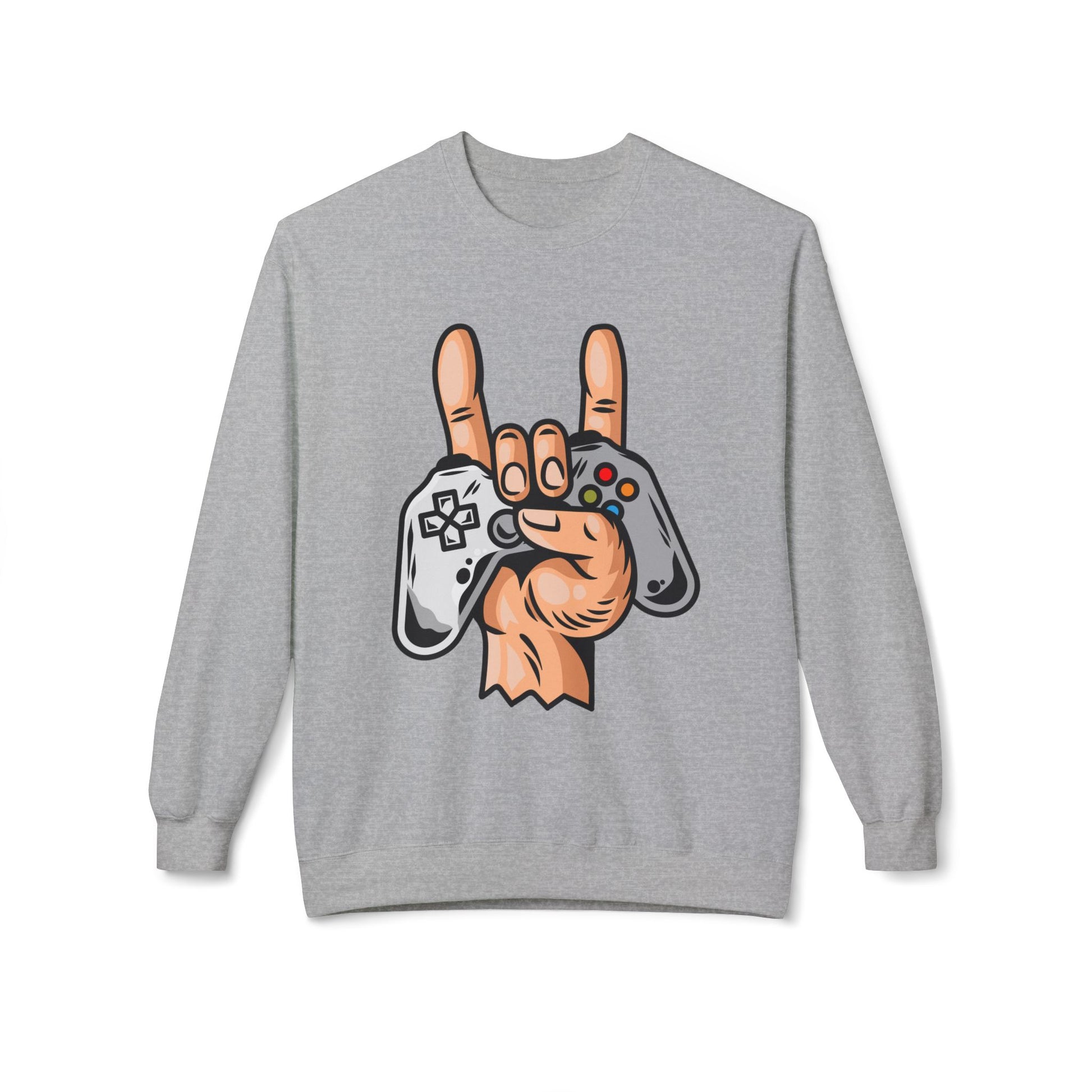 Gamer Fleece Crewneck Sweatshirt, Unisex Sweatshirt for Gamers, Gaming Apparel, Perfect Gift for Birthdays, Geek Culture, Casual Wear