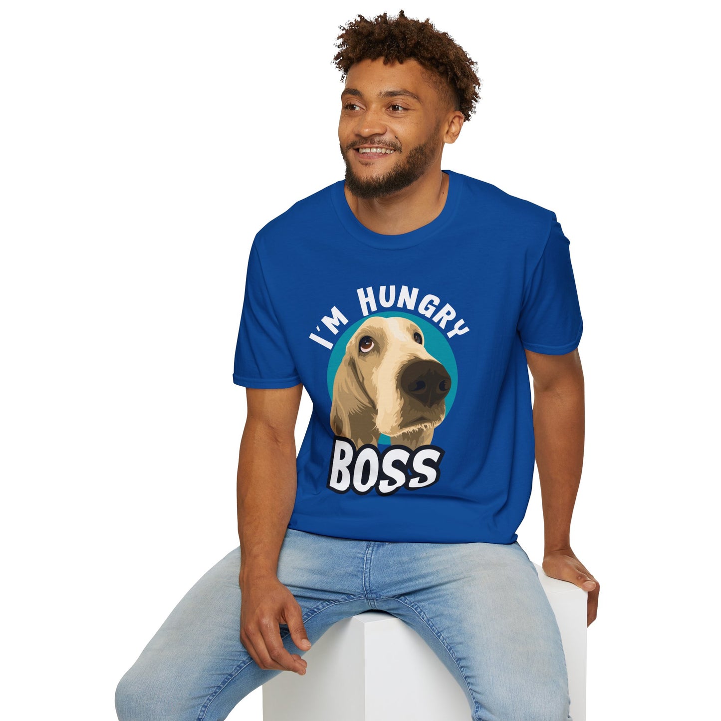 Hungry Boss Dog T-Shirt, Unisex Pet Lover Tee, Funny Animal Shirt, Gift for Dog Owners, Casual Style for Dog Lovers
