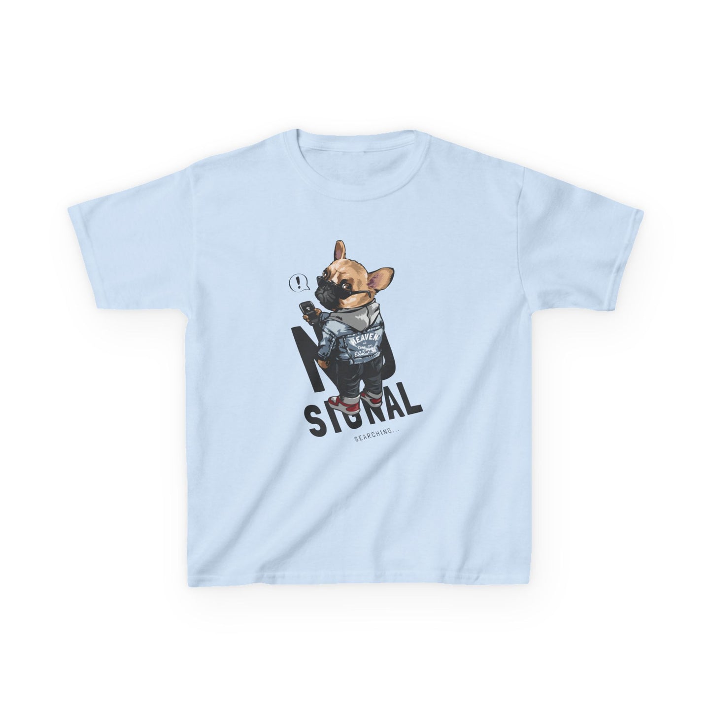 Kids Graphic Tee with Playful Dog Design, Casual Kids Tee, Pet Lovers Shirt, Fun Gift for Boys and Girls, Birthday Celebration Clothing Light Blue
