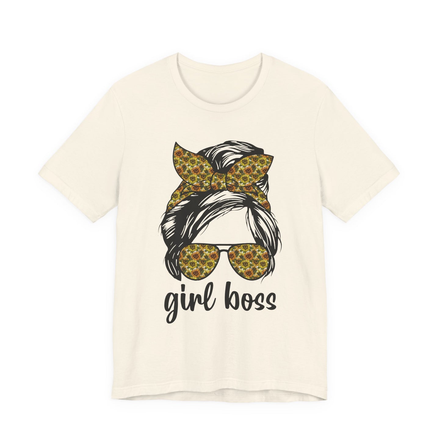 Stylish Girl Boss Tee: Empowerment Shirt for Women, Casual Outfit, Trendy Gift, Birthday Apparel, Motivational Fashion Natural